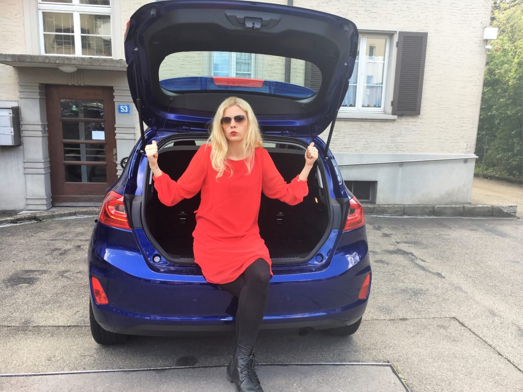 Bild von mir im neuen Ford Fiesta