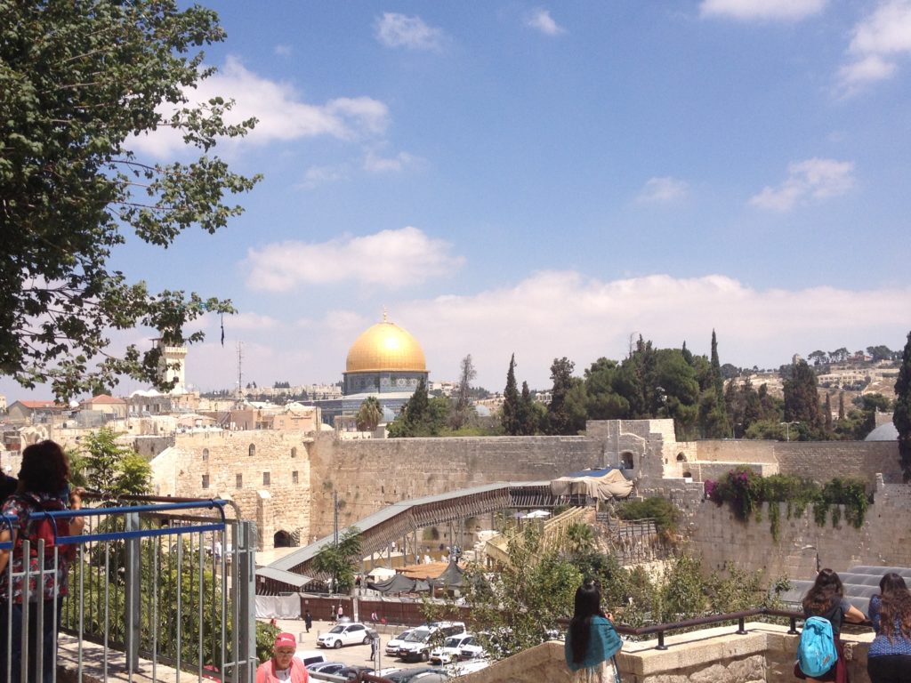 Bild von der Al-Aqsa Mosche und dem Felsendom in Jerusalem