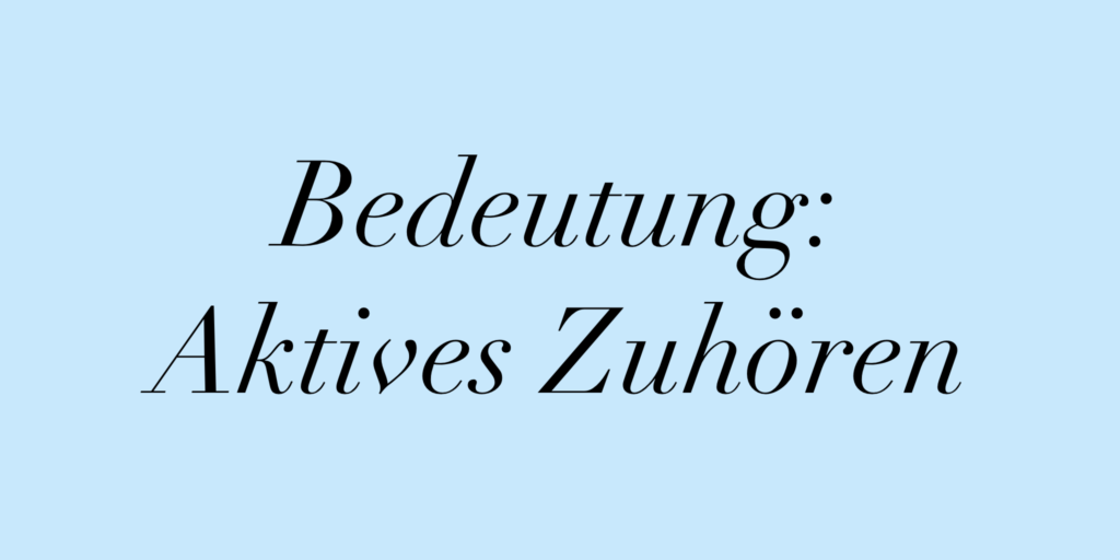 Bild über das aktive Zuhören