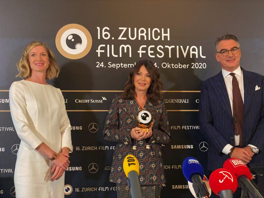 16. Zurich Film Festival – Medienkonferenz, Elke Mayer, Iris Berben, Christian Jungen