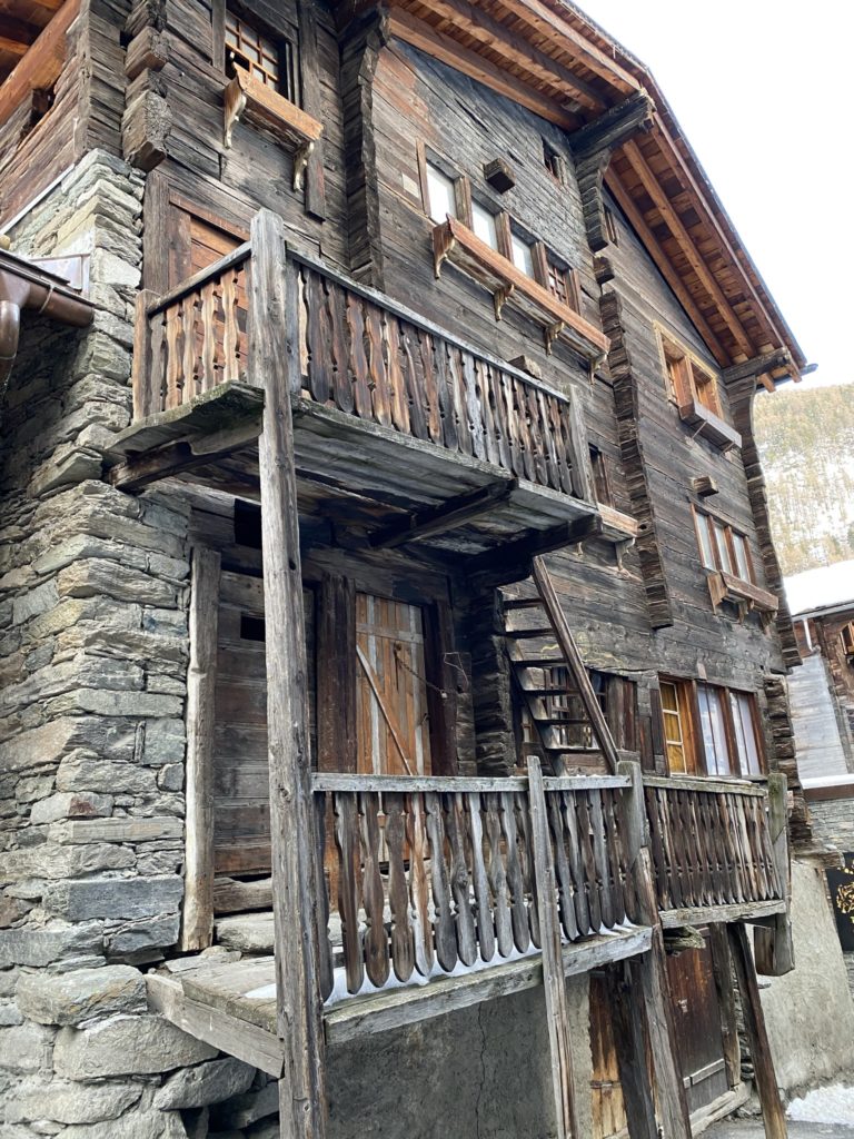 Bild des alten Dorfteils von Zermatt