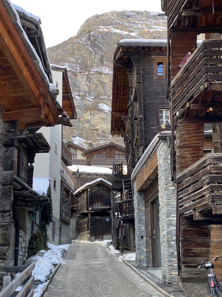 Bild des alten Dorfteils von Zermatt