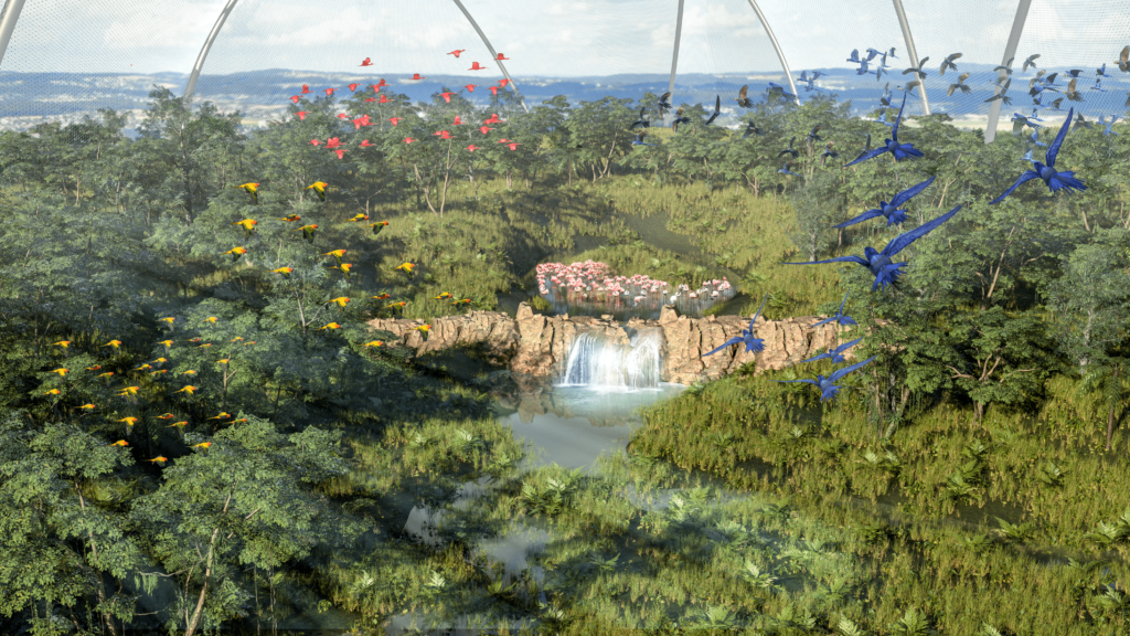 Bild der geplanten Pantanal Voliere des Zoo Zürichs