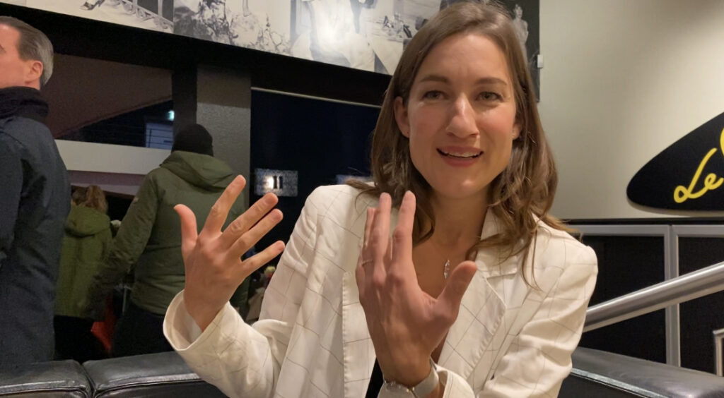 Bild von Marie Leuenberger an der Schweizer Premiere von Stürm: Bis wir tot sind oder frei