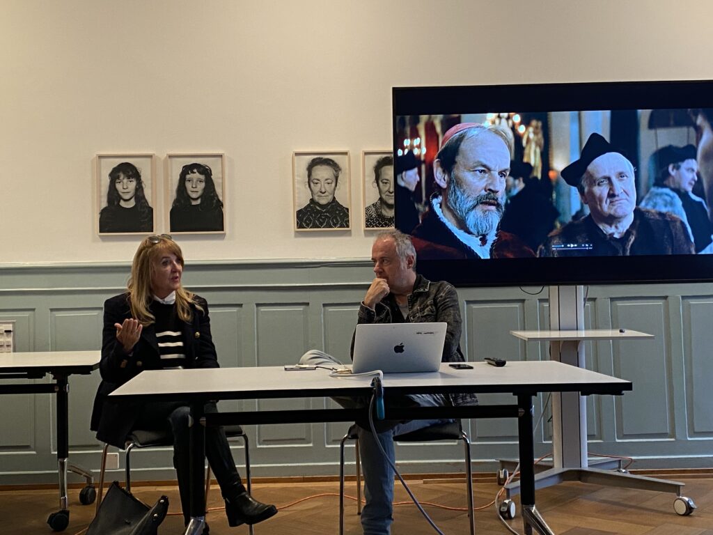Bild von Monika Schmid und Stefan Haupt am Zürcher Filmlauf zum Film «Zwingli»