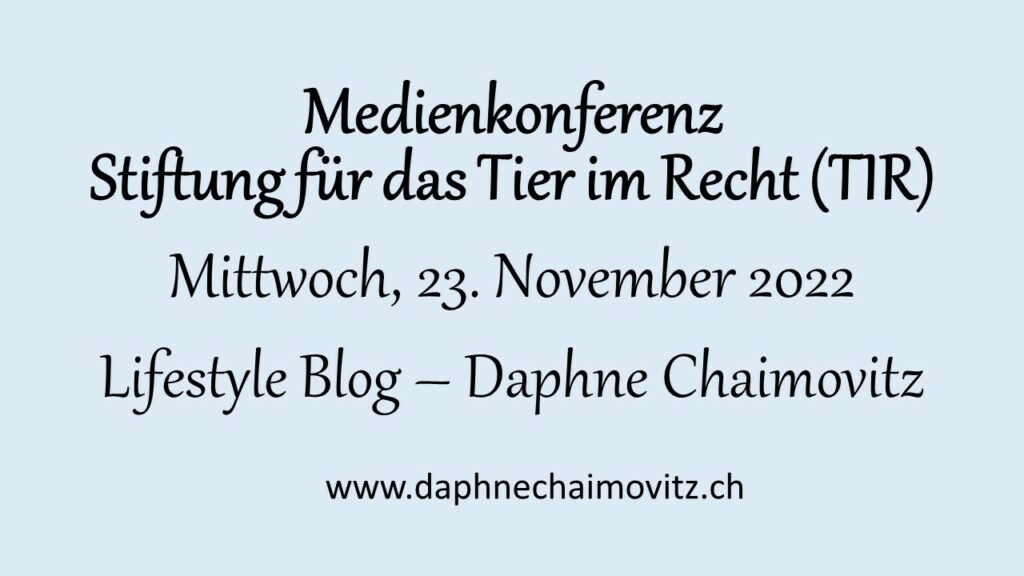 Bild Medienkonferenz Stiftung für das Tier im Recht (TIR)